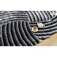 Kusový koberec Shaggy MAX lana - šedý - vzor 2