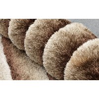 Kusový koberec Shaggy MAX lana - hnědý - vzor 3