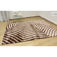 Kusový koberec Shaggy MAX lana - hnědý - vzor 4
