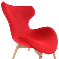 Designová retro židle Fox - červená