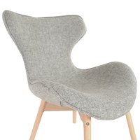 Designová retro židle Fox - šedá