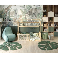 Dětská domečková Montessori postel z masivu borovice GOFFY - 190x80 cm - přírodní borovice