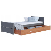 Dětská postel se šuplíkem TYMON - 200x90 cm - šedá/dub craft