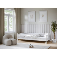 Dětská Montessori postel z masivu borovice STEVE - 200x90 cm - BÍLÁ