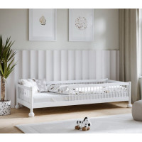 Dětská Montessori postel z masivu borovice STEVE - 200x90 cm - BÍLÁ