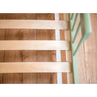 Dětská Montessori postel z masivu borovice STEVE - 180x80 cm - OLIVOVĚ ZELENÁ