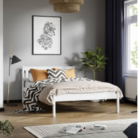 Dětská postel z masivu borovice TINA - 200x120 cm - BÍLÁ