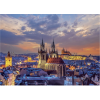 DINO Svítící puzzle Pohled na Hradčany 1000 dílků