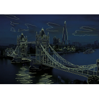 DINO Svítící puzzle Soumrak nad Tower Bridge 1000 dílků