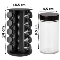 Otočný stojan na kořenky ROTOR - černý