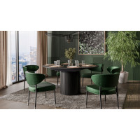 Rozkládací kulatý jídelní stůl ZANTE ZA9 - černý