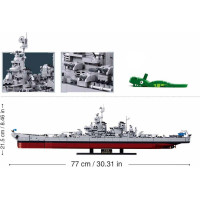 Sluban Model Bricks M38-B1291 Bitevní loď USS Missouri 1:350