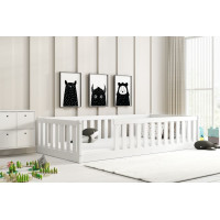 Dětská Montessori postel z masivu borovice BELLA 190x90 cm - bílá