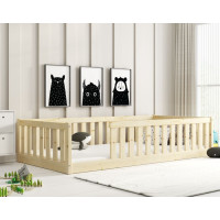 Dětská Montessori postel z masivu borovice BELLA 190x90 cm - bez povrchových úprav