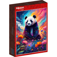 ALIPSON Puzzle Barevná panda 1000 dílků