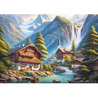 ART PUZZLE Puzzle Dřevěná vesnice 260 dílků