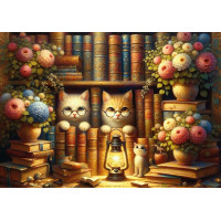 ART PUZZLE Puzzle Kočičí knihovna 260 dílků