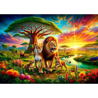 ART PUZZLE Puzzle Lví rodinka 200 dílků