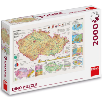 DINO Puzzle Mapa České republiky 2000 dílků