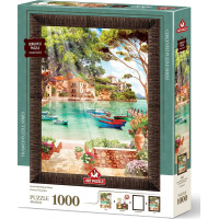 ART PUZZLE Puzzle s rámem a lepidlem 3v1 Dobré ráno 1000 dílků