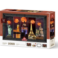 ART PUZZLE Puzzle s rámem a lepidlem 3v1 Krvavý měsíc 1000 dílků