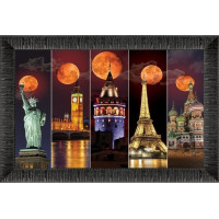 ART PUZZLE Puzzle s rámem a lepidlem 3v1 Krvavý měsíc 1000 dílků