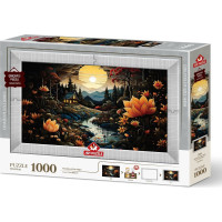 ART PUZZLE Puzzle s rámem a lepidlem 3v1 Noční krásky 1000 dílků
