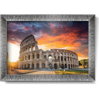 ART PUZZLE Puzzle s rámem a lepidlem 3v1 Západ slunce nad Koloseem 1000 dílků