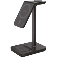 Solight stolní nabíječka 3v1, Qi2, MagSafe kompatibilní
