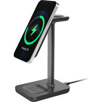 Solight stolní nabíječka 3v1, Qi2, MagSafe kompatibilní
