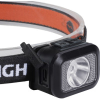 Solight LED čelová nabíjecí svítilna, 170lm, teplé+studené světlo, Li-Ion