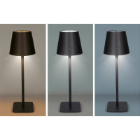 Solight LED nabíjecí lampička Lucca, 120lm, změna CCT, stmívání, černá