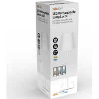 Solight LED nabíjecí lampička Lucca, 120lm, změna CCT, stmívání, bílá