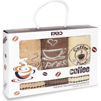 Sada kuchyňských ručníků 30x50 cm (3 kusy) - COFFEE