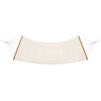 Závěsná houpací síť LUMO PREMIUM DUO prošívaná - 200x140 cm - ecru