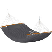 Závěsná houpací síť LUMO PREMIUM DUO prošívaná - 200x140 cm - šedá