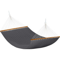 Závěsná houpací síť LUMO PREMIUM DUO prošívaná - 200x140 cm - šedá