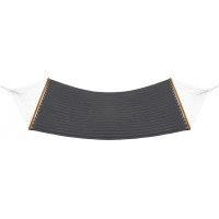 Závěsná houpací síť LUMO PREMIUM DUO prošívaná - 200x140 cm - šedá
