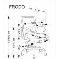 Dětská otočná židle FRODO - světle šedá