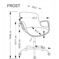 Dětská otočná židle FROST - bílá