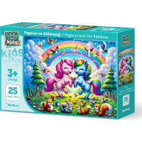 ART PUZZLE Puzzle Jednorožci s duhou 25 dílků