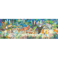 DJECO Panoramatické puzzle Lesní zvířátka 200 dílků