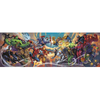 CLEMENTONI Panoramatické puzzle Marvel: Hrdinové vs. padouši 1000 dílků
