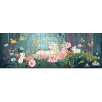 DJECO Panoramatické puzzle Pohádkový les 200 dílků