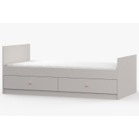 Postel se šuplíky OLAF 200x90 cm - kašmírová/růžová