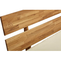 Postel z masivu dubu cink FRED CUBE se šuplíky 200x180 cm