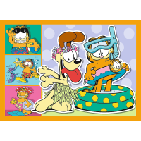 TREFL Puzzle Garfield miluje lasagne 4v1 (35,48,54,70 dílků)