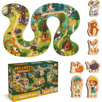 DODO Puzzle Kdo žije v lese? 16 dílků