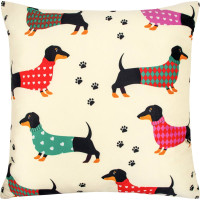 Povlak na polštář DOGGY 40x40 cm - Jezevčíci