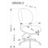 Dětská otočná židle ORION 2 - bílá/světle růžová